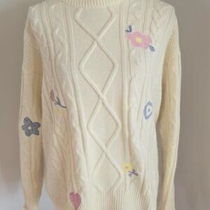 Vintage 90s Cream cable knit sweater
Cottage grandma no tags